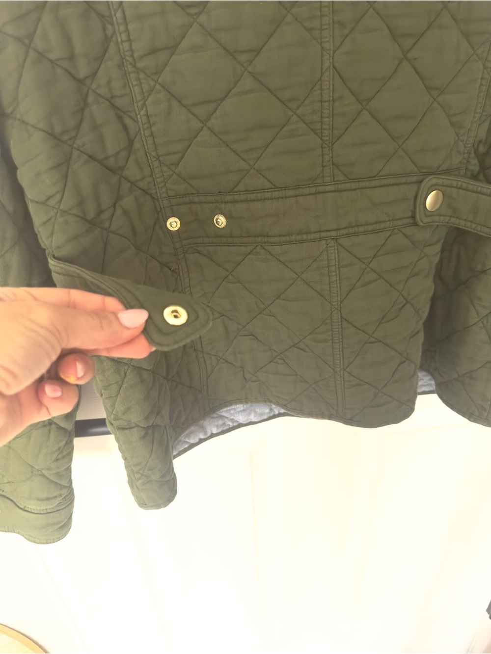 J. Crew Quilted Utility Jacket - Olive Green - Size L - Picture 5 of 6